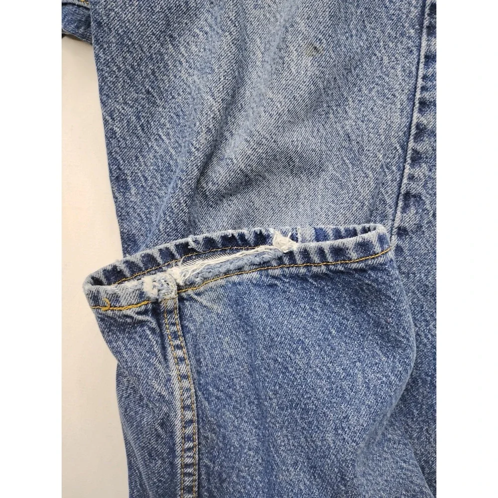 Levis 505 Jeans Mens 36x30 Blue Regular Fit Straight Leg Y2K Dark Wash
